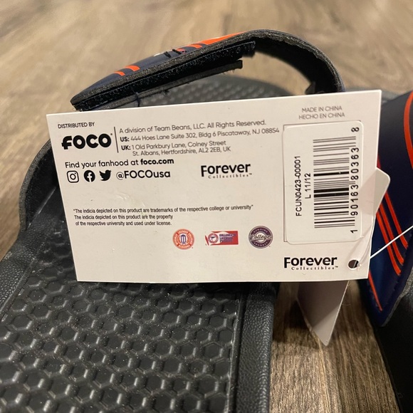 FOCO NCAA College Team Logo Shower Sport Legacy Slide Flip Flop Sandals AUBURN - Picture 5 of 6